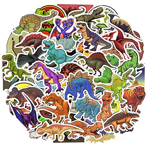 Product Cover QTL Waterproof Dinosaur Vinyl Stickers Bomb Laptop Water Bottle Bike Toys for Kids(50Pcs/Pack)