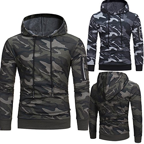 Product Cover EOWEO Mens' Long Sleeve Camouflage Hoodie Jacket Coat Outwear