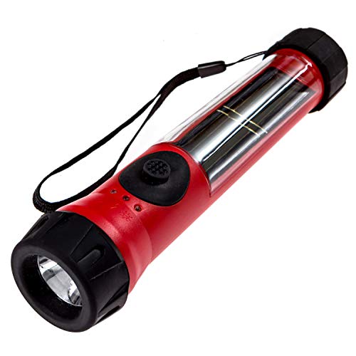 Product Cover SOS Solarlight Solar Flashlight with compass and dual battery back up system Great for Emergency Power Outages Camping Hiking Walking the Dog Bug out Bag Anytime you need a reliable flashlight.