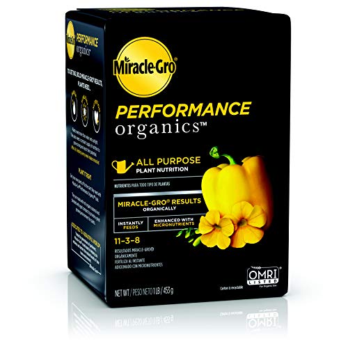 Product Cover Miracle-Gro Performance Organics All Purpose Plant Nutrition, 1 lb. - All Natural Plant Food for Vegetables, Flowers & Herbs - Apply Every 7 Days for Best Results - Feedsup to 200 sq.'