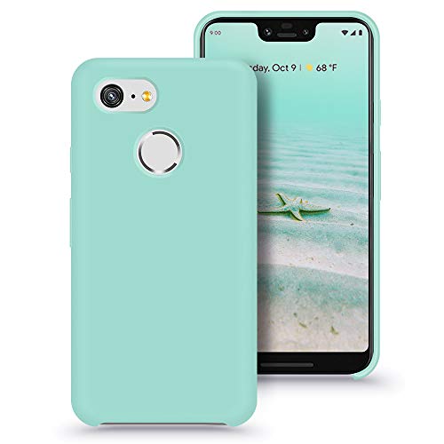 Product Cover xperg Google Pixel 3 XL Case, Google Pixel 3 XL Slim Case, Silicone Gel Rubber Case Soft Microfiber Cloth Lining Cushion Compatible for Google Pixel 3 XL 6.3 inch 2018, Mint
