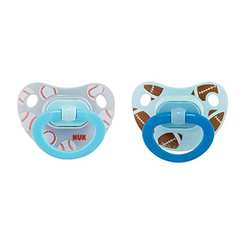 Product Cover NUK Sports Orthodontic Pacifiers, Boy, 0-6 Months, 2-Pack