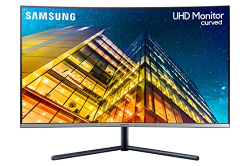 Product Cover Samsung 32-Inch UR590C UHD 4K Curved Gaming Monitor (LU32R590CWNXZA) - 60Hz Refresh, Widescreen Computer Monitor, 3840 x 2160p Resolution, 4ms Response, FreeSync, Game Mode, HDMI, Dark Blue Gray