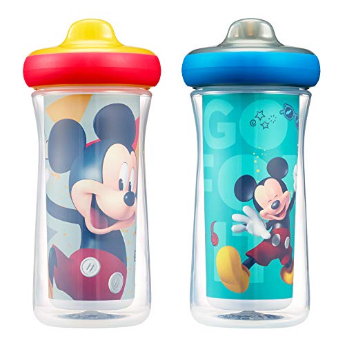 Product Cover The First Years Disney Mickey Mouse Insulated Hard Spout Sippy Cups, 9 Ounce (Pack of 2)
