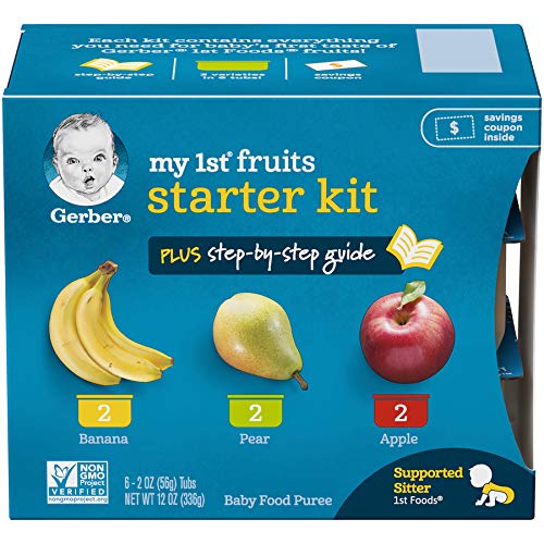 Product Cover Gerber Purees My 1st Fruits Starter Kit, 2 Ounce Tubs, Box of 6 (Pack of 2)