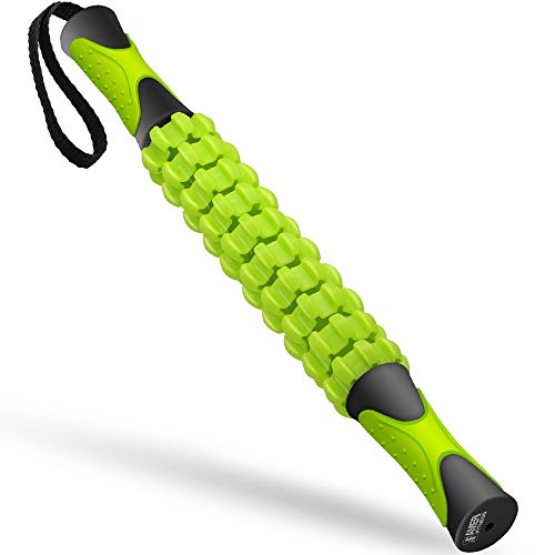 Product Cover Ameri Fitness Muscle Roller Massage Stick, Professional Body Massage Sticks Tools for Relief Muscle Soreness; Cramping and Tightness; Help Legs and Back Recovery (Grey Green)