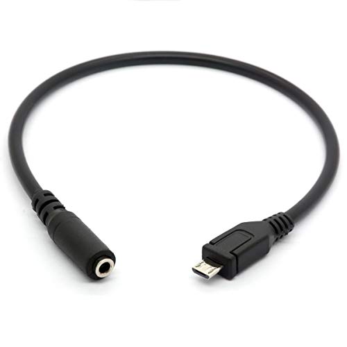 Product Cover Micro USB Male to 3.5mm Female AUX Audio Cable Cord for Headset Adapter Active Clip Mic Microphone (Micro Male to 3.5mm Female)