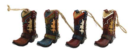 Product Cover Rustic Axentz Western Cowboy Boot Figure Collectible Ornament, 2.5