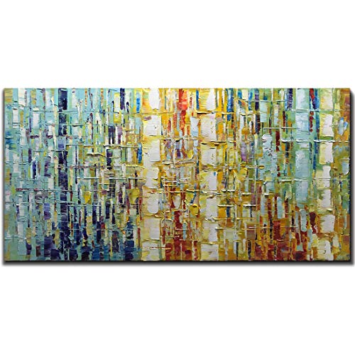Product Cover Tiancheng Art 24 x 48 Inch Abstract Art Painting Wall Art for Living Room 3D Hand on Canvas Oil Paintings Acrylic Ready to Hang