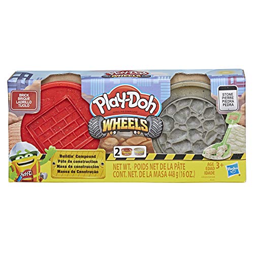 Product Cover Play-Doh Wheels Brick and Stone Buildin' Compound 2-Pack of 8-Ounce Cans