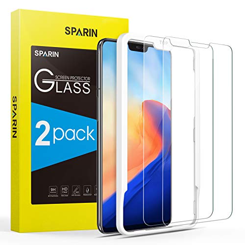 Product Cover [2 Pack] Screen Protector for OnePlus 6, SPARIN Tempered Glass Screen Protector for OnePlus 6 (6.28 Inch) - Alignment Frame/Easy Installation/Highly Definition