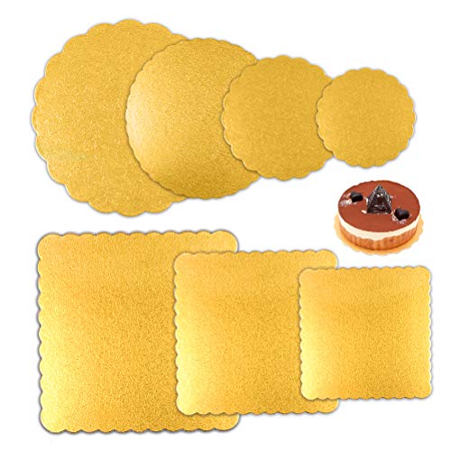 Product Cover ATPWONZ 7pcs Round and Square Cake Boards 6, 8, 10, 12 Inch Diameter Sheets for Cake Base