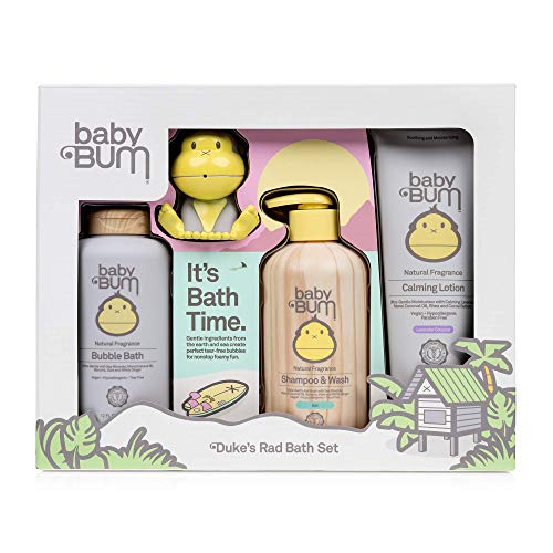 Product Cover Baby Bum Duke's Rad Bath Set | Full Size Bath Essentials 4-Piece Gift Set with Toy for Sensitive Skin with Nourishing Coconut Oil | Natural and Coconut Lavender Fragrance | Gluten Free and Vegan
