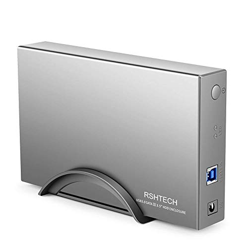 Product Cover RSHTECH Hard Drive Enclosure USB 3.0 to SATA Aluminum External Hard Drive Dock Case for 3.5 inch HDD SSD up to 12TB Drives [Support UASP]