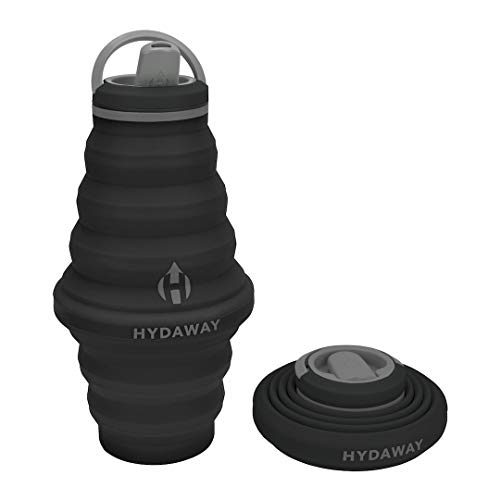 Product Cover HYDAWAY Collapsible Water Bottle, 25 oz Spout Lid | Ultra-Packable, Travel-Friendly, Food-Grade Silicone (Midnight)