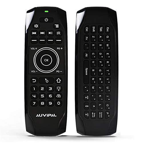 Product Cover AuviPal G9 Backlit 2.4GHz Wireless Air Mouse Remote with QWERTY Keyboard, 5 Programmable Keys and Build-in Rechargeable Battery for Nvidia Shield, Android TV Box, Streaming TV Stick, Mini PC and More