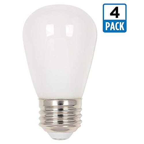 Product Cover Westinghouse Lighting 5511520 1.2 (15-Watt Equivalent) S14 Frosted, E26 (Medium) Base (4 Pack) LED Light Bulbs
