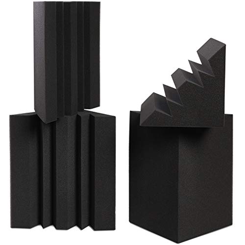 Product Cover Sound Addicted - Corner Bass Traps (4 Pack) 12 x 7 x 7 inches, Sound Dampening Acoustic Foam for Home Recording Studio, Theater or Home Cinema | BabuTrap