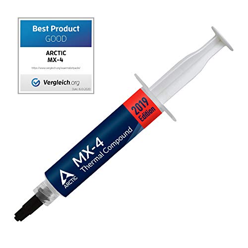 Product Cover ARCTIC MX-4 2019 Edition - Thermal Compound Paste - Carbon Based High Performance - Heatsink Paste - Thermal Compound CPU for All Coolers, Thermal Interface Material - High Durability - 8 Grams