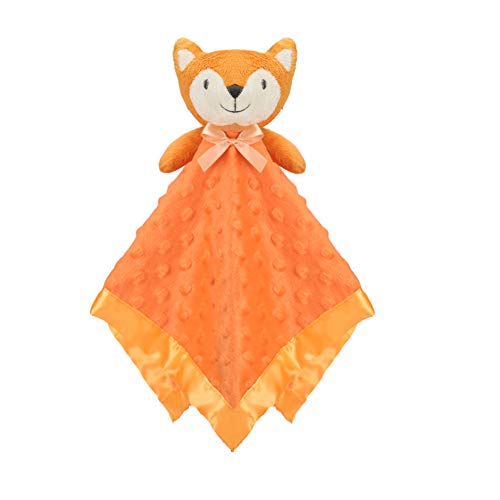 Product Cover Pro Goleem Fox Security Blanket Orange Soft Baby Lovey Unisex Lovie Gift for Newborn Toddler 16 Inch