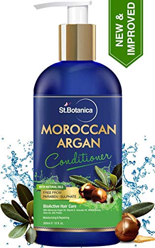 Product Cover StBotanica Moroccan Argan Hair Conditioner 300ml - With Organic Argan Oil & Vitamin E (No Sulphate, Paraben)