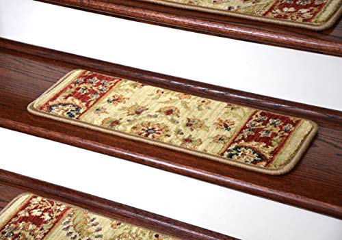 Product Cover Dean Premium Super Soft Nylon Carpet Stair Treads/Runner Rugs - Renaissance Antique - Set of 15-20