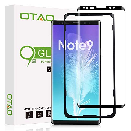 Product Cover Otao Note 9 Screen Protector Tempered Glass, 3D Curved Dot Matrix [Full Screen Coverage] [Case Friendly] Galaxy Note9 Glass Screen Protector with Installation Tray for Samsung Note 9