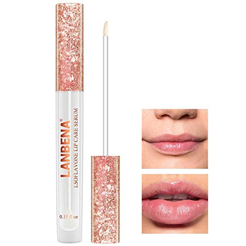 Product Cover LANBENA Lips Care Serum Lips Moisturizing Plumping Cream Making Sexy Doodle Lips, Reduce Fine Lines,Repair Necrotic Skin (Transparent)