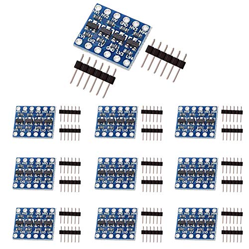 Product Cover KeeYees 10pcs 4 Channels IIC I2C Logic Level Converter Bi-Directional Module 3.3V to 5V Shifter for Arduino (Pack of 10)
