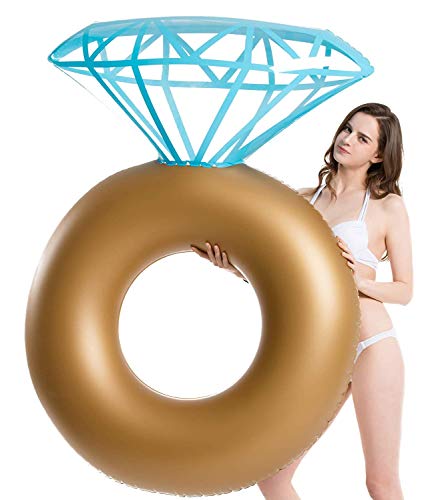 Product Cover Jasonwell Inflatable Diamond Ring Pool Float - Engagement Ring Bachelorette Party Float Stagette Swimming Tube Floaty Outdoor Water Lounge for Adults & Kids