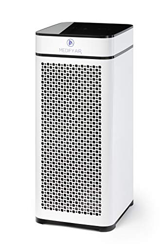 Product Cover Medify MA-40 Medical Grade Filtration H13 True HEPA for 800 Sq. Ft. Air Purifier, 99.97% Removal with Particle Sensor and Modern Design - White