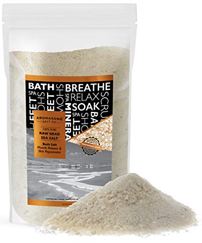 Product Cover 19 lbs Raw DEAD SEA SALT Not cleaned, still Contains all dead sea minerals Including Dead sea Mud, Fine Medium Grain Large resealable Bulk pack,