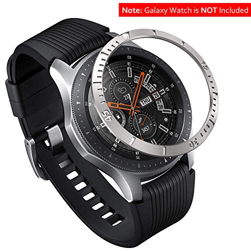 Product Cover Ringke Bezel Styling for Galaxy Watch 46mm / Galaxy Gear S3 Frontier & Classic Bezel Ring Adhesive Cover Anti Scratch Stainless Steel Protection [Stainless] GW-46-02 (Galaxy Watch is NOT Included)