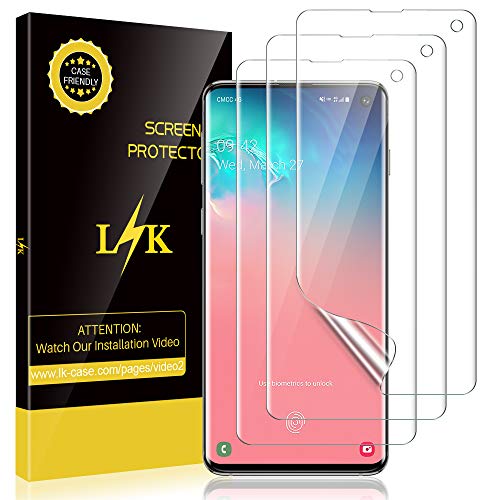 Product Cover LK [3 Pack] Screen Protector for Samsung Galaxy S10 Flexible Film HD Clarity Anti-Scratch, Case-Friendly