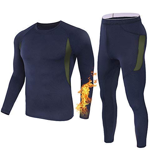 Product Cover MeetHoo Men's Thermal Underwear, Compression Base Layer Set Fleece Lined Long Johns Winter Gear for Running Skiing