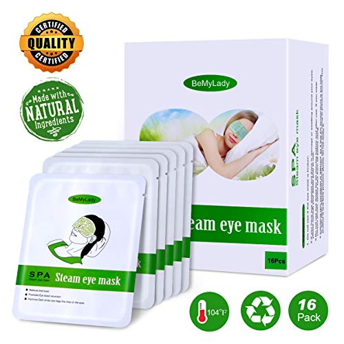Product Cover 16 Packs Steam Eye Mask for Dry Eyes- Disposable Moist Heating Compress Pads for Sleeping, Relief Eye Fatigue