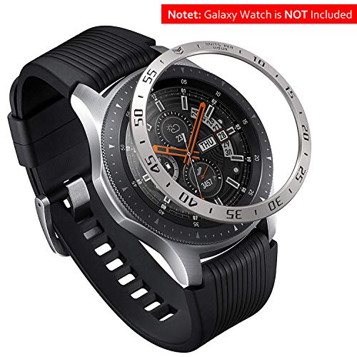 Product Cover Ringke Bezel Styling for Galaxy Watch 46mm / Galaxy Gear S3 Frontier & Classic Bezel Ring Adhesive Cover Anti Scratch Stainless Steel Protection [Stainless] GW-46-01 (Galaxy Watch is NOT Included)