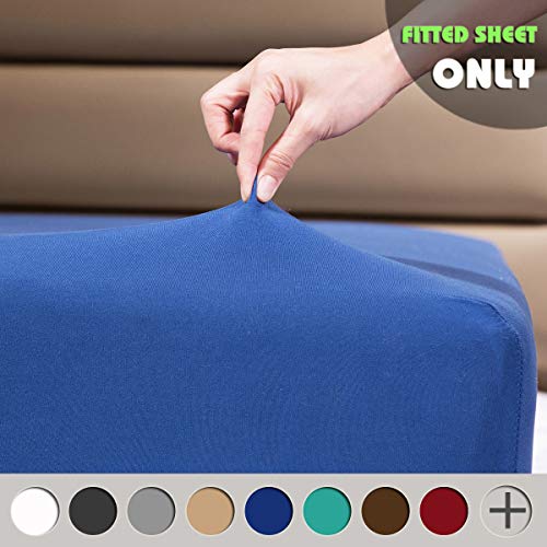 Product Cover COSMOPLUS Fitted Sheet Queen Fitted Sheet Only（No Flat Sheet or Pillow Shams）,4 Way Stretch Micro-Knit,Snug Fit,Wrinkle Free,for Standard Mattress and Air Bed Mattress from 8