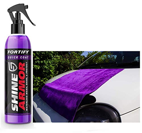 Product Cover Shine Armor Fortify Quick Coat - Ceramic Coating - Car Wax Spray - Waterless Car Wash & Wax - Hydrophobic Top Coat Polish & Polymer Paint Sealant Protection