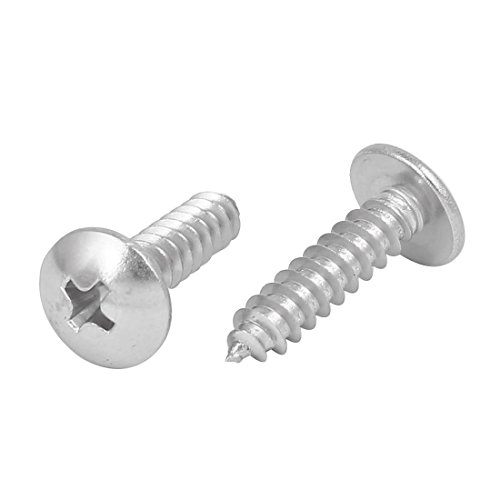 Product Cover Sydien M5x20mm Round Phillips Head Wood Screw Self Tapping Screw Fastener 304 Stainless Steel 100 Pcs