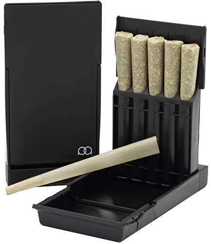 Product Cover JPAQ Ultra-Sleek Joint Holder w/Gasket Seal and Roach Coach, Strong and Sturdy Blunt Holder, Doob Tube, and Cigarette Case, Holds 5 King Size Prerolls, Portable, Compact, Convenient Weed Accessories