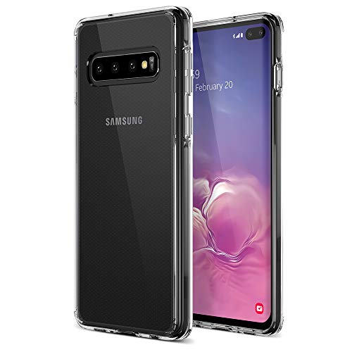 Product Cover Trianium Clarium Case Designed for Galaxy S10 Plus Case (2019) - Clear TPU Cushion/Hybrid Rigid Back Plate/Reinforced Corner Protection Cover for Samsung Galaxy S10+ Phone (PowerShare Compatible)
