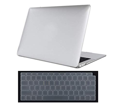 Product Cover Saco MacBook Air 13 Inch Case 2018 Release Version A1932, Soft Touch Hard Case Shell Cover for Apple MacBook Air 13 Retina with Touch ID with Keyboard Cover - Clear Case