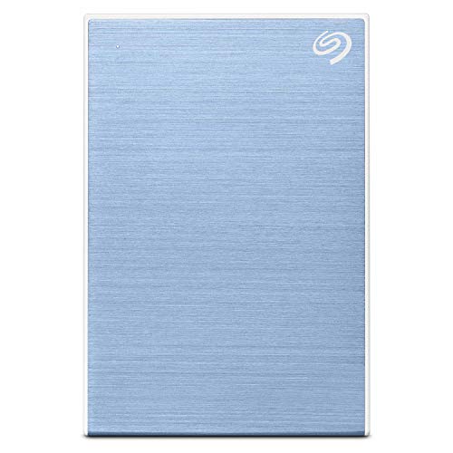 Product Cover Seagate Backup Plus Slim 2 TB External Hard Drive Portable HDD - Light Blue USB 3.0 for PC Laptop and Mac, 1 Year Mylio Create, 2 Months Adobe CC Photography (STHN2000402)