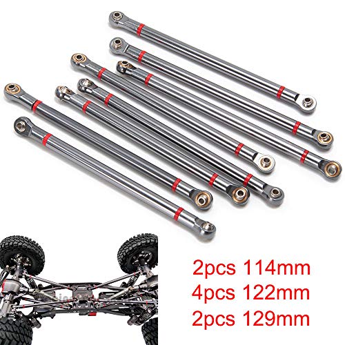 Product Cover 8PCS Alloy Upper & Lower Rod Link Linkage for 1/10 RC Axial SCX10 313mm Wheelbase