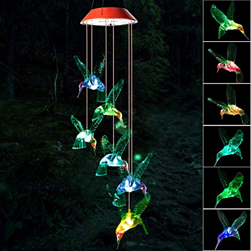 Product Cover Wind Chime,Hummingbird Wind Chimes Outdoor Indoor,gifts for mom,hummingbird wind chime,solar wind chimes,mom gifts,birthday gifts for mom,grandma gifts,gardening gift,plastic hangers,outdoor decor