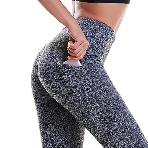 Product Cover DIBAOLONG Womens High Waist Yoga Pants Tummy Control Workout Running 4 Way Stretch Sports Yoga Leggings with Pockets