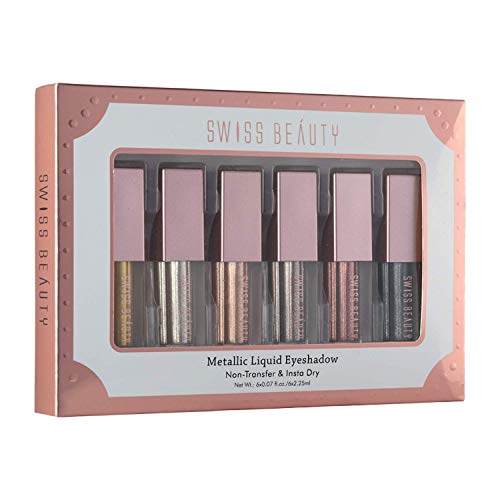 Product Cover Swiss Beauty Metallic Liquid Eyeshadow Non-Transfer & Insta Dry (Pack Of 6)