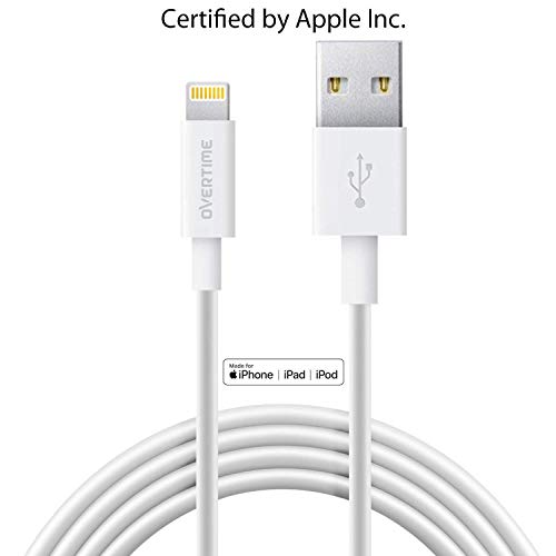 Product Cover Apple MFi Certified Lightning Cable, iPhone & iPad Fast Charger 6ft, Charging Cord for iPhone X/XS Max/XR/8 Plus/7/6/5/SE, iPad Pro/Air 2/Mini 4/3/2, iPod Touch, Nano - White