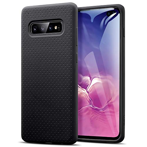 Product Cover ESR Yippee Touch Soft Case Compatible with The Samsung Galaxy S10 Plus, Liquid Silicone Cover with [Great Grip] [Drop Protection] [Scratch Resistance] for The Samsung Galaxy S10 Plus, Black
